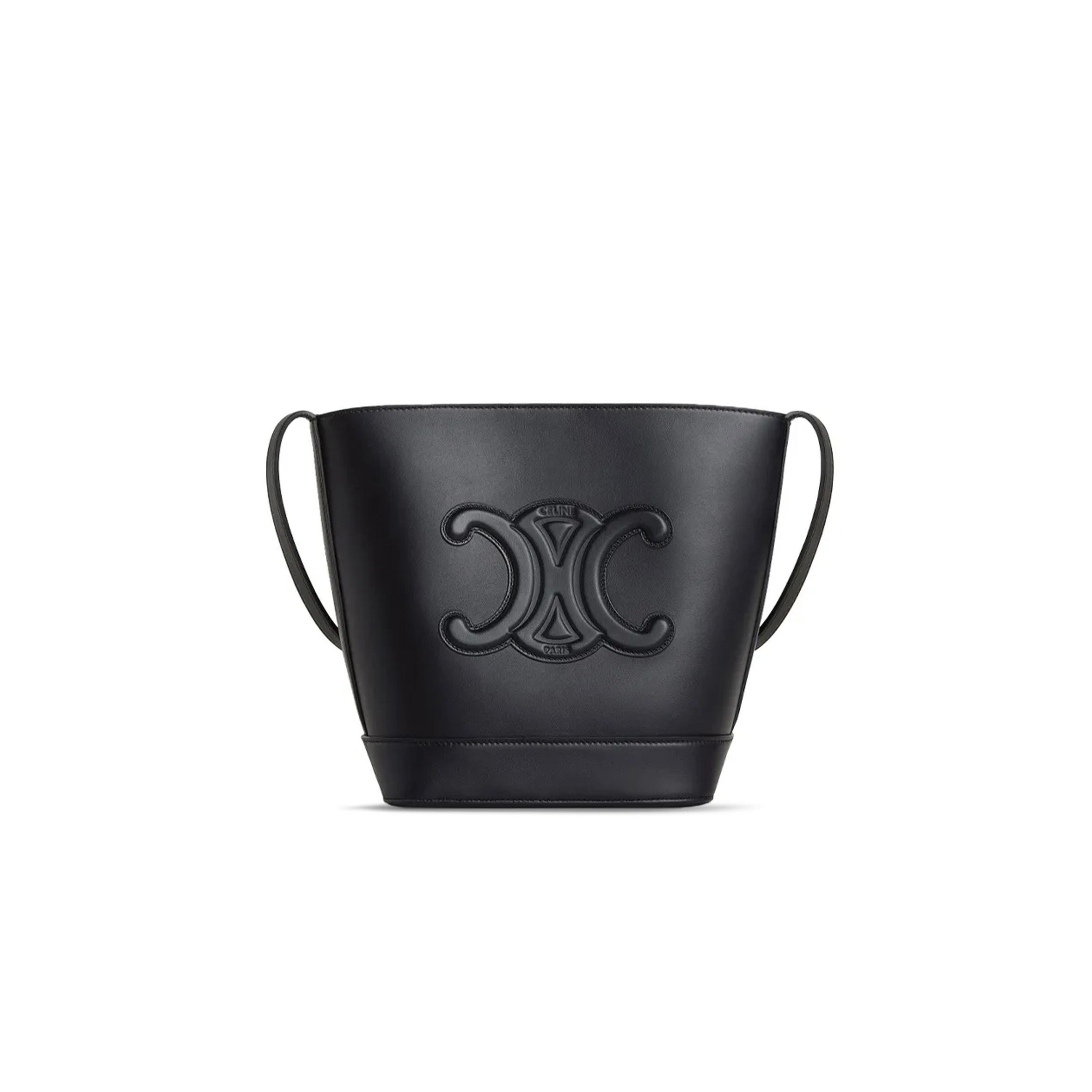 Ce**e small bucket bag in cuir triomphe smooth cowhide 198243du3.38no (22*18*13cm)